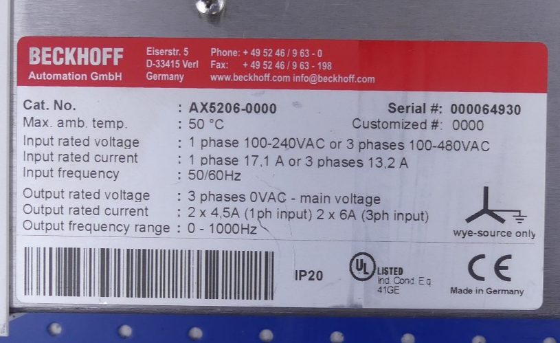 BECKHOFF AX5206-0000
