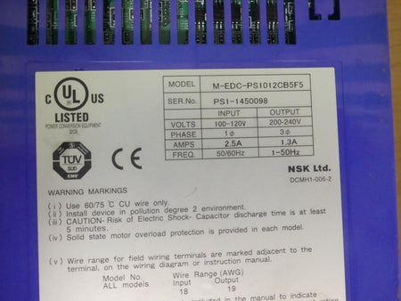 NSK   M-EDC-PS1012CB5F5 Servodrive Frequenzumrichter