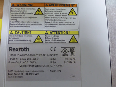 Bosch Rexroth HCS01.1E-W0028-A-03-B-ET-EC-NN-L4-NN-FW
