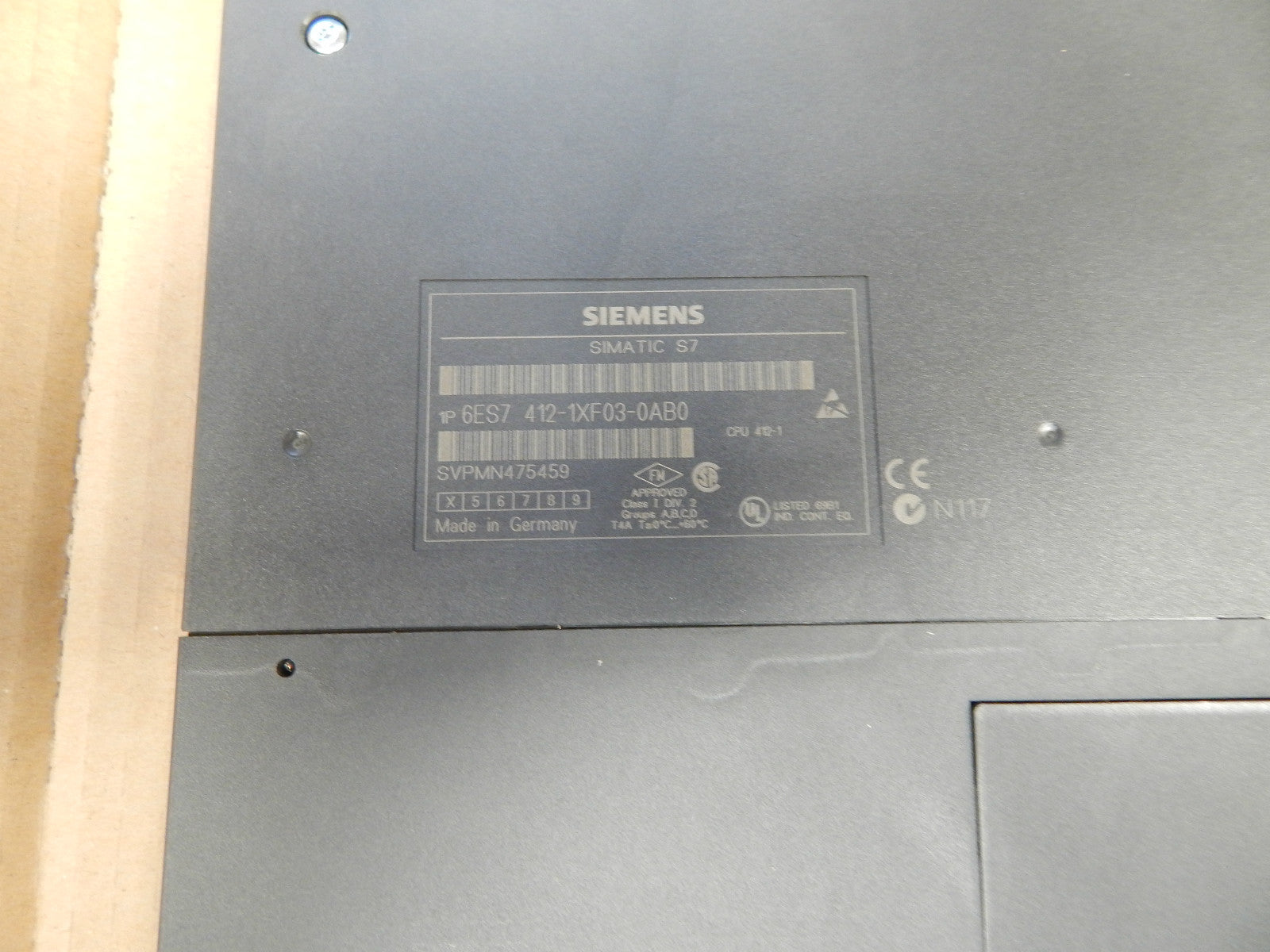 Siemens Simatic S7 CPU 412-1 6ES7 412-1XF03-0AB0 // 6ES7412-1XF03-0AB  Neuwertig