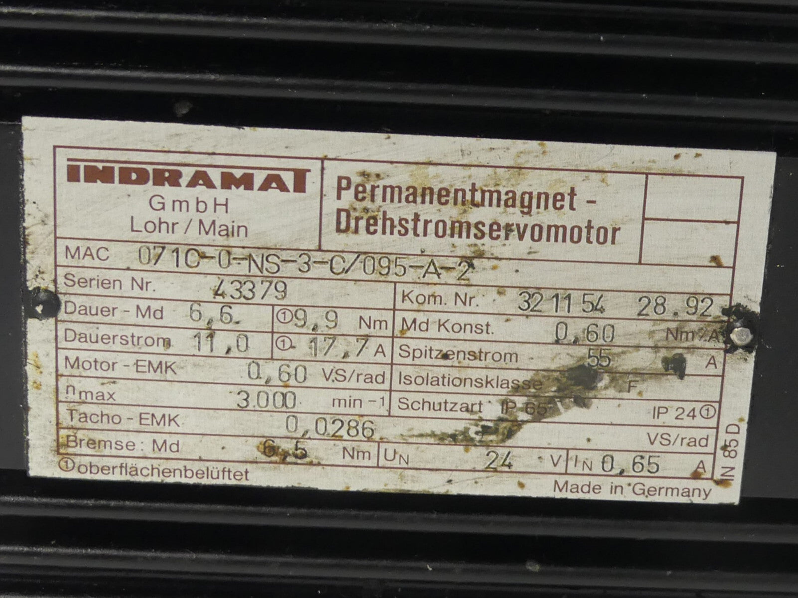 Indramat MAC071C-0-NS-3-C/095-A-2
