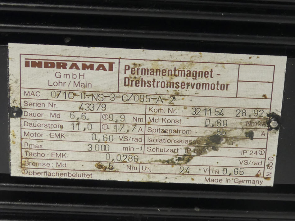 Indramat MAC071C-0-NS-3-C/095-A-2