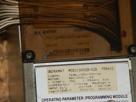 Indramat A.C. Servo Controller TDM 1.2-050-300-W1-000 used