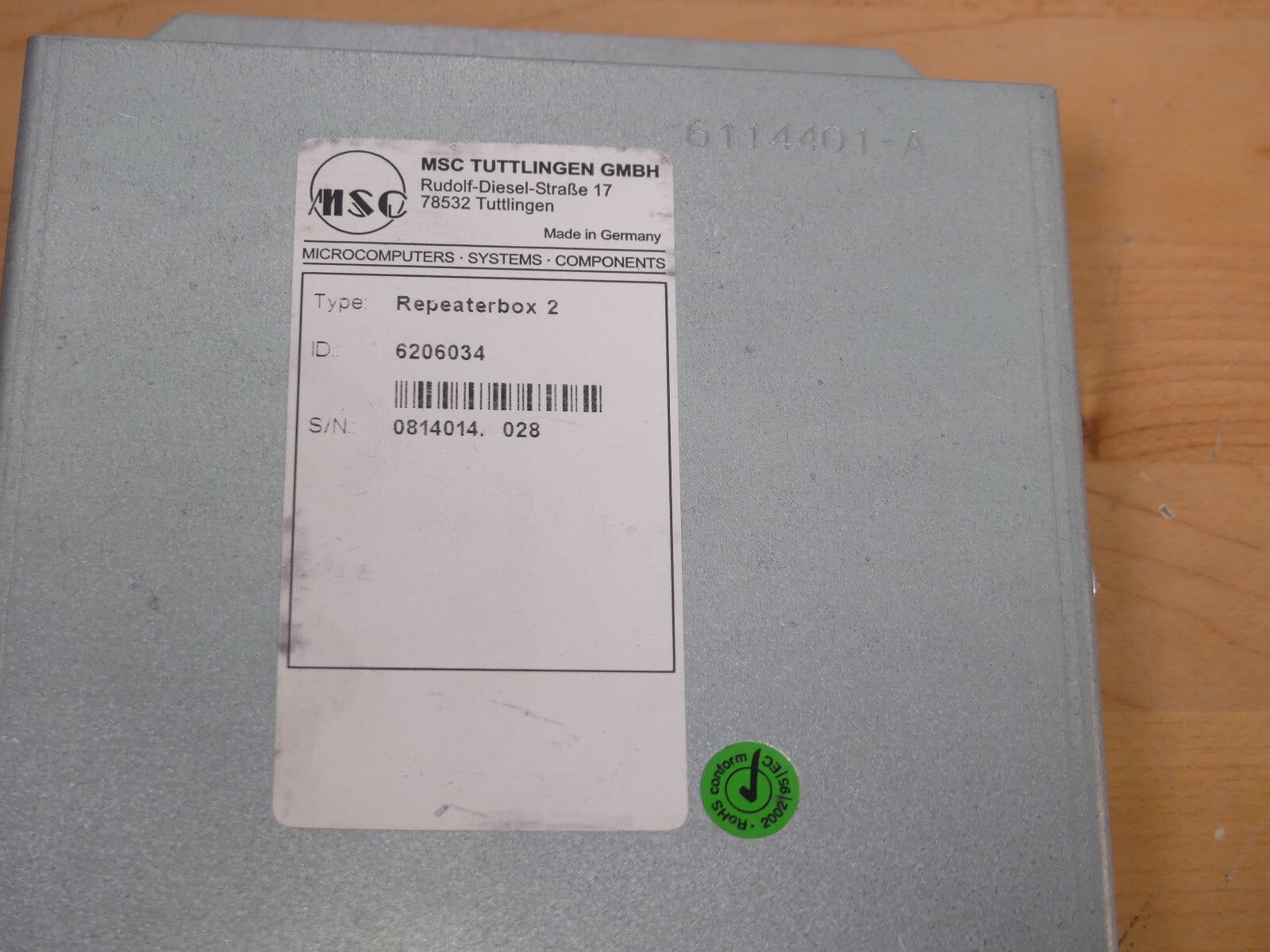 MSC TUTTLINGEN Repeaterbox 2 S/N 0814014.028 Neuer, unbenutzter