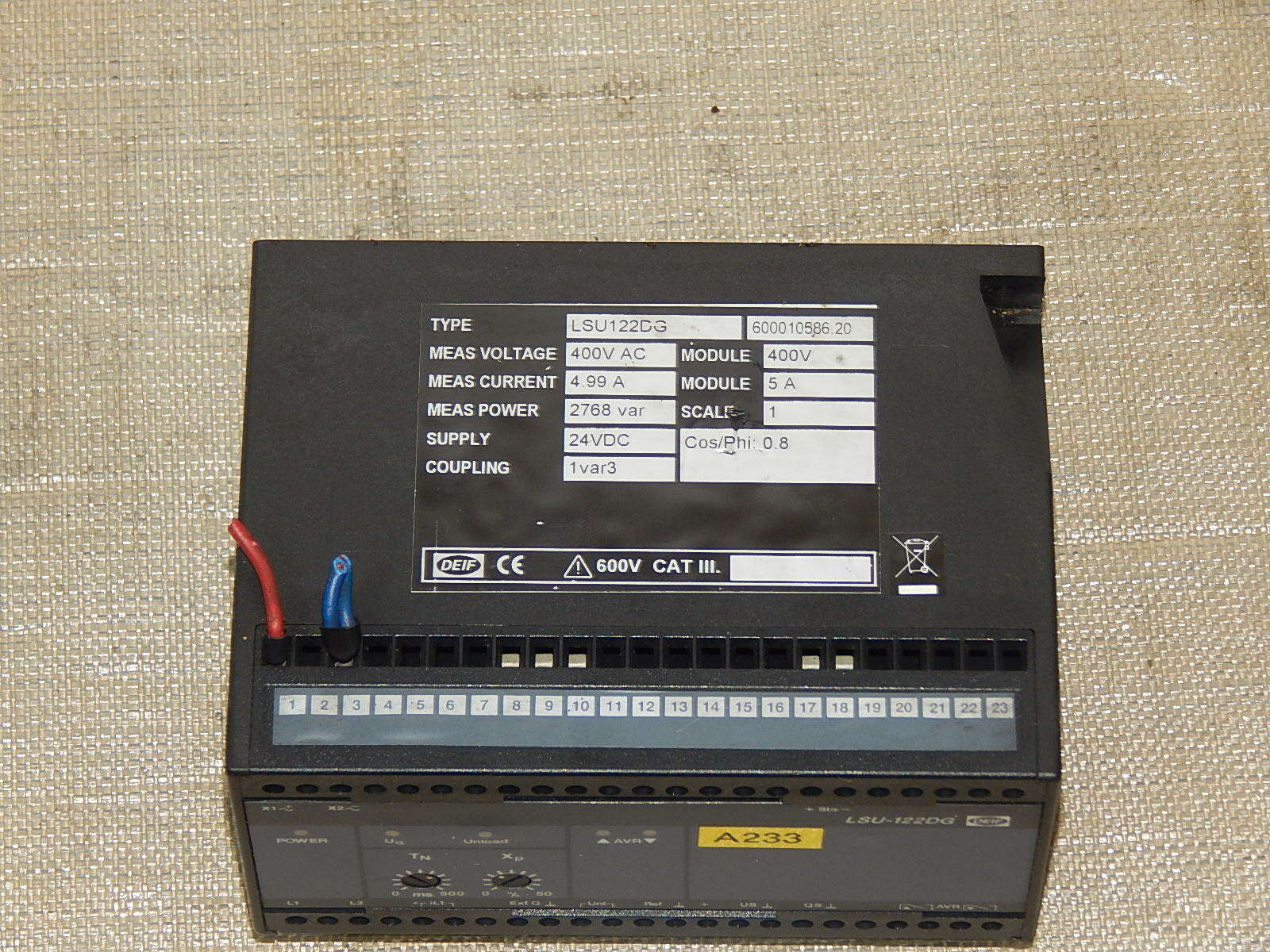  DEIF LSU-122DG / 600010586.20 Synchronisiergerät Generator Synchronizer  used
