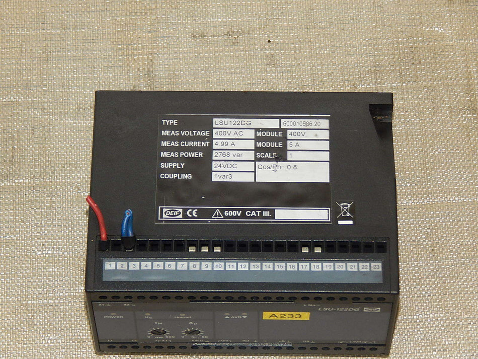  DEIF LSU-122DG / 600010586.20 Synchronisiergerät Generator Synchronizer  used