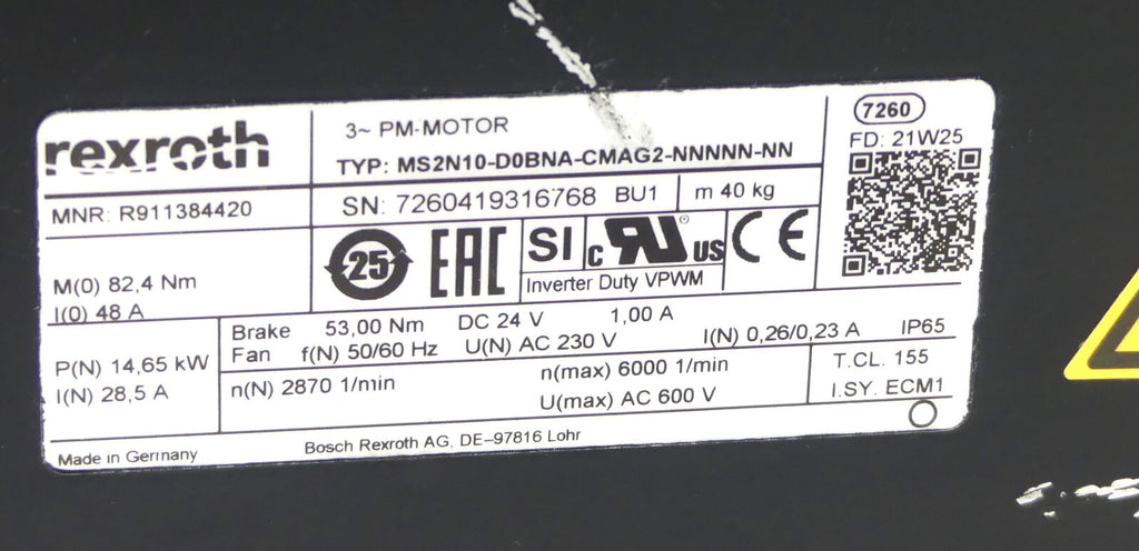 Rexroth MS2N10-D0BNA-CMAG2-NNNNN-NN