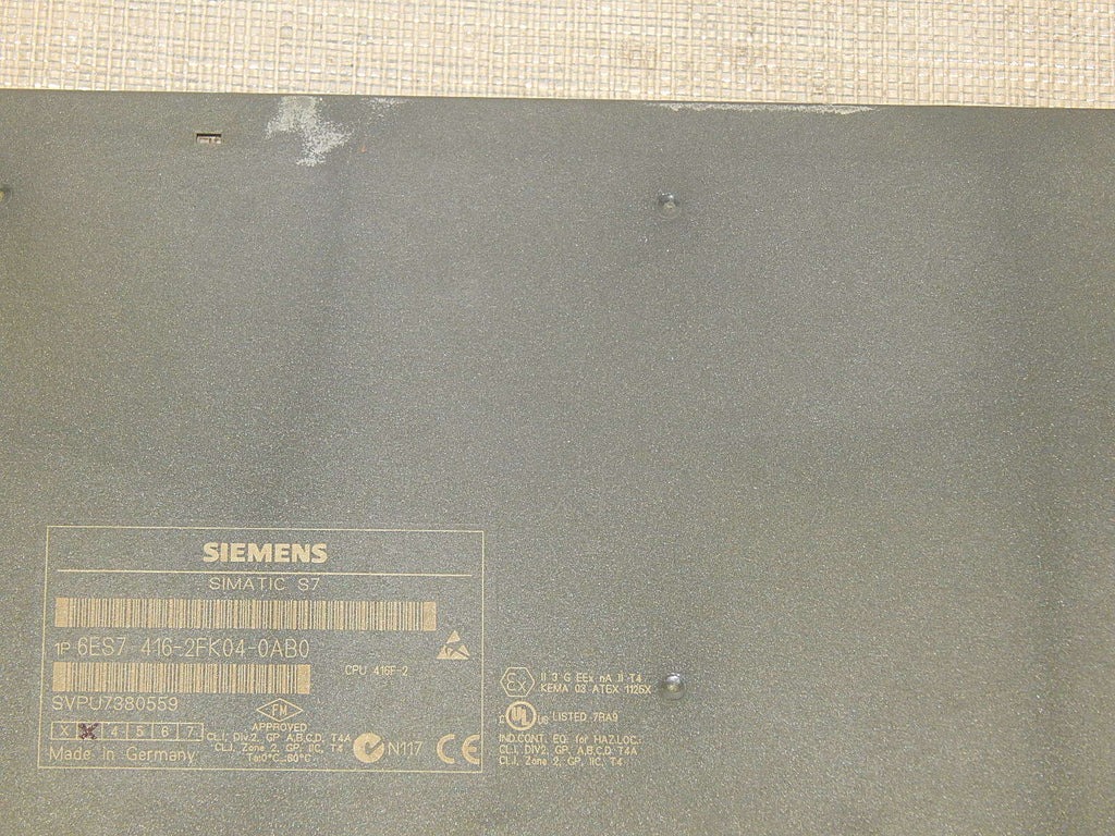  Siemens 6ES7 416-2FK04-0AB0 //  6ES77416-2FK04-0AB0 ohne Klappe used
