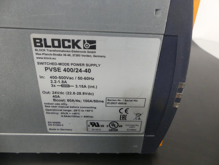 BLOCK PVSE 400/24-40 Netzteil