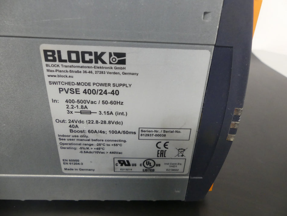 BLOCK PVSE 400/24-40 Netzteil