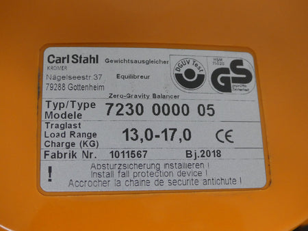 CARL STAHL Automatischer Sicherheitslasthaken 7230 0000 05 Bj.2018