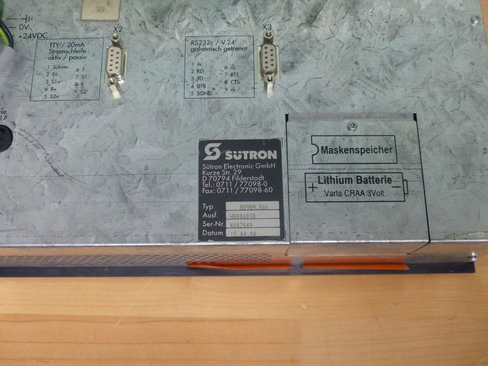 SUTRON BT20 / 80989.506 OPERATOR PANEL s.Bilder