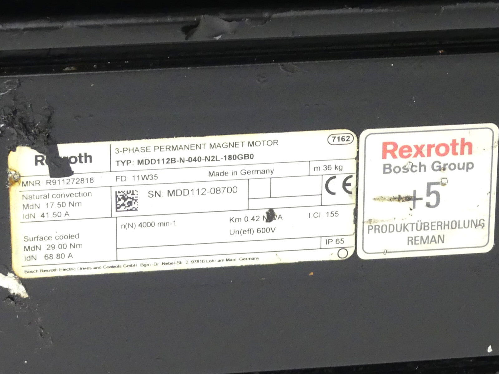 Rexroth MDD112B-N-040-N2L-180GB0