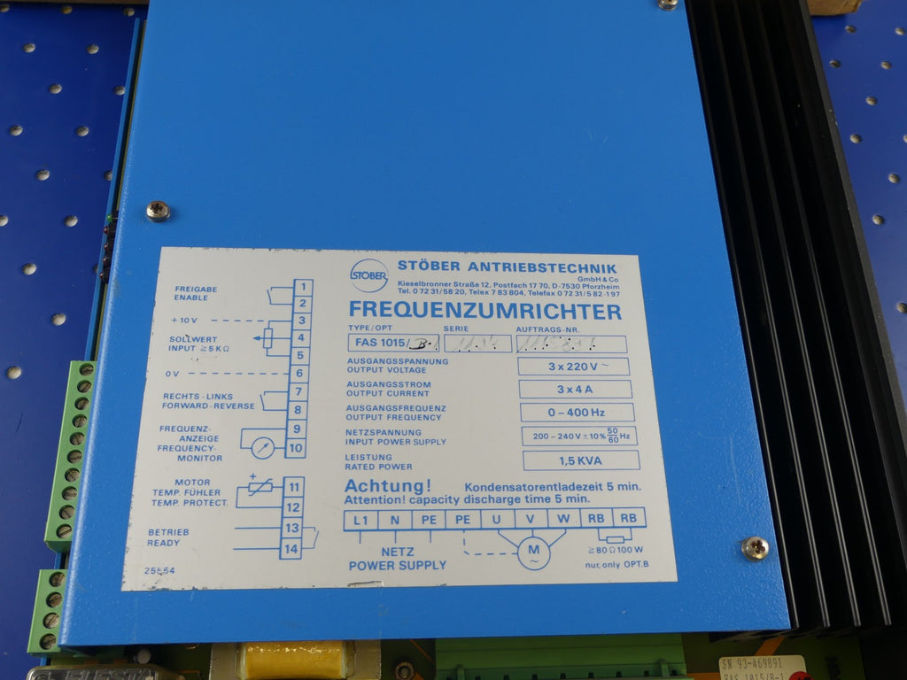 STÖBER Antriebstechnik, Frequenzumrichter FAS 1015/B-1