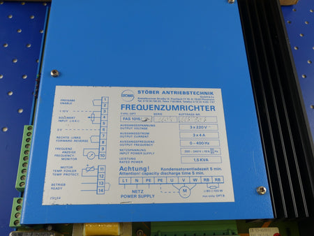 STÖBER Antriebstechnik, Frequenzumrichter FAS 1015/B-1