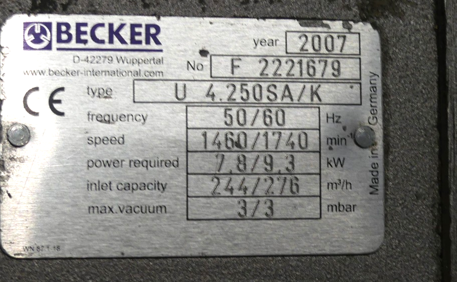 BECKER U 4.250SA/K B.j 2007