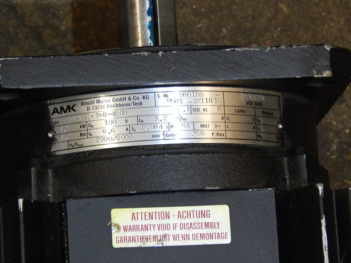 AMK DVSA31-7-8-4D 00 Servomotor Used