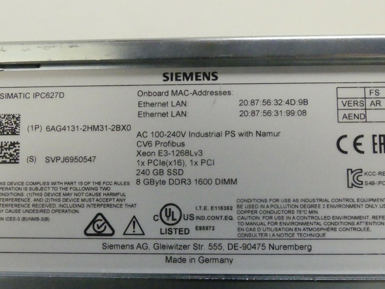 Siemens 6AG4131-2HM31-2BX0