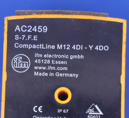 IFM AC2459 AS-i CompactLine M12 4DI-Y 4DO