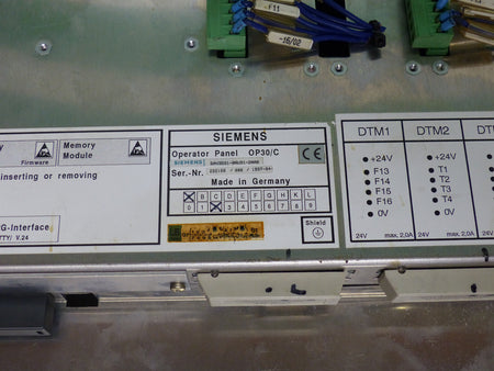 siemens operator panel op30/c 6av3531-0ru31-2aa0 used