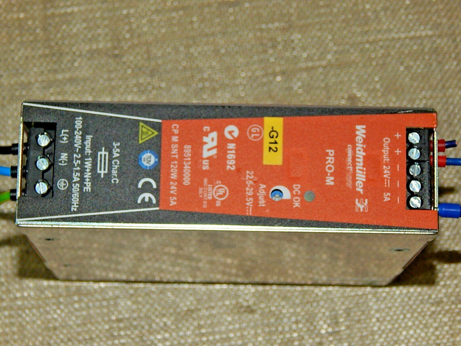 Weidmüller PRO-M  N1692 N1CP M SNT3 120W 24V 5A  Netzteil Power Supply 