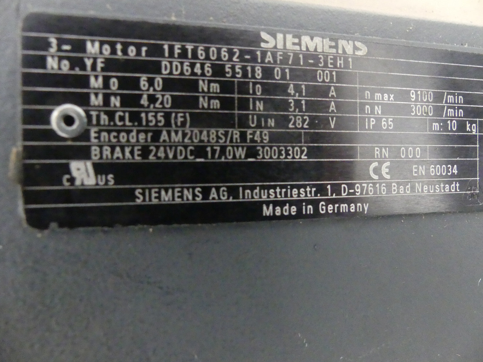 Siemens 1FT6062-1AF71-3EH1