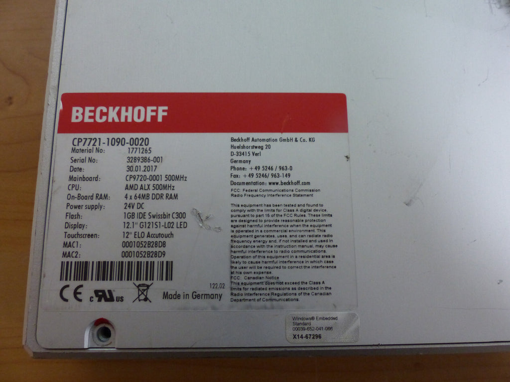 TUMPF LASER  Beckhoff  CP7721-1090-0020  used s.Bilder
