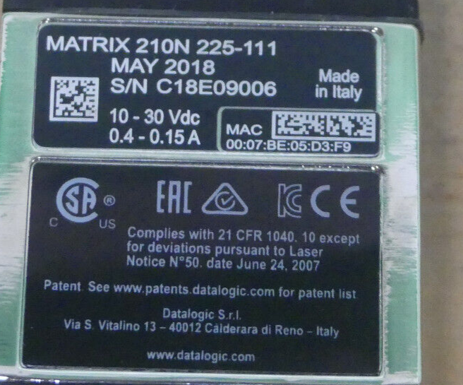 Datalogic Matrix 210N 225-111 Scanner