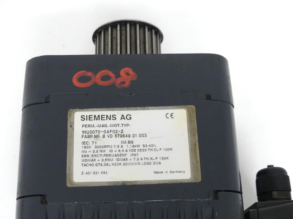 Siemens Servomotor 1HU3070-0AF02-Z Permanent-Magnet-Motor
