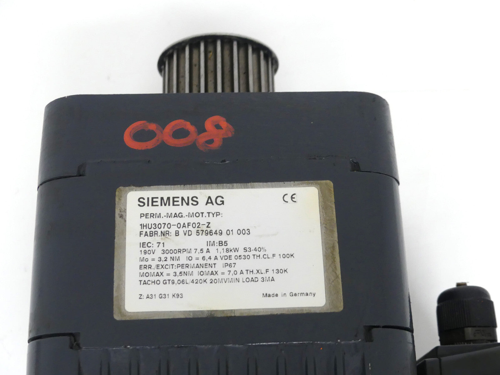 Siemens Servomotor 1HU3070-0AF02-Z Permanent-Magnet-Motor
