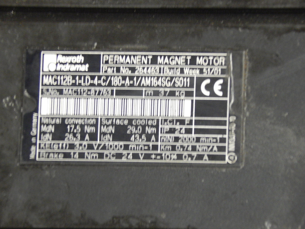 Rexroth Indramat MAC112B-1-LD-4-C/180-A-1/AM164SG/S011  Used