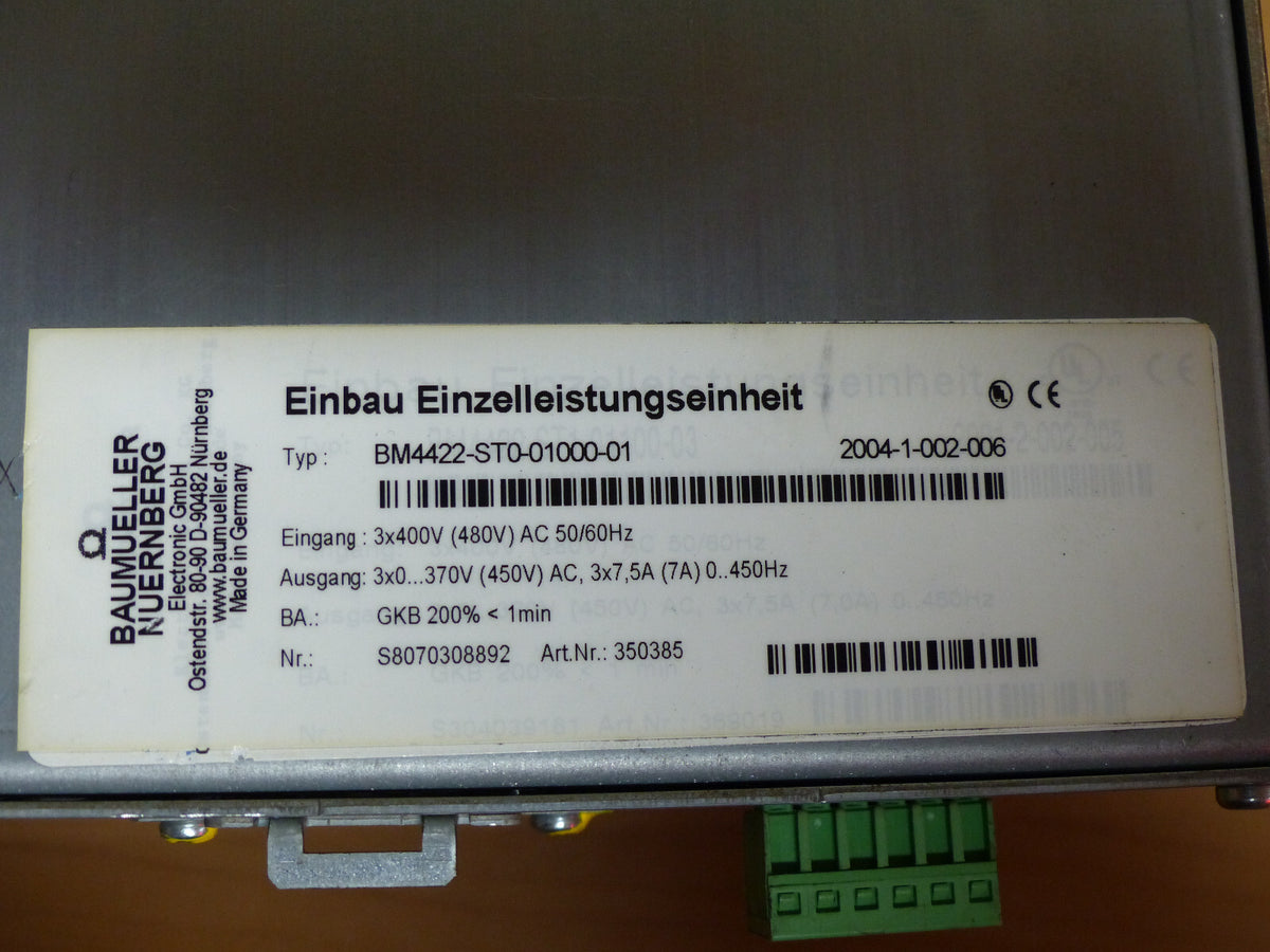 Baumüller Einbau Einzelleistungseinheit   BM4422-ST0-01000-01 | 2004-1-002-006