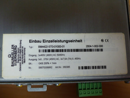 Baumüller Einbau Einzelleistungseinheit   BM4422-ST0-01000-01 | 2004-1-002-006