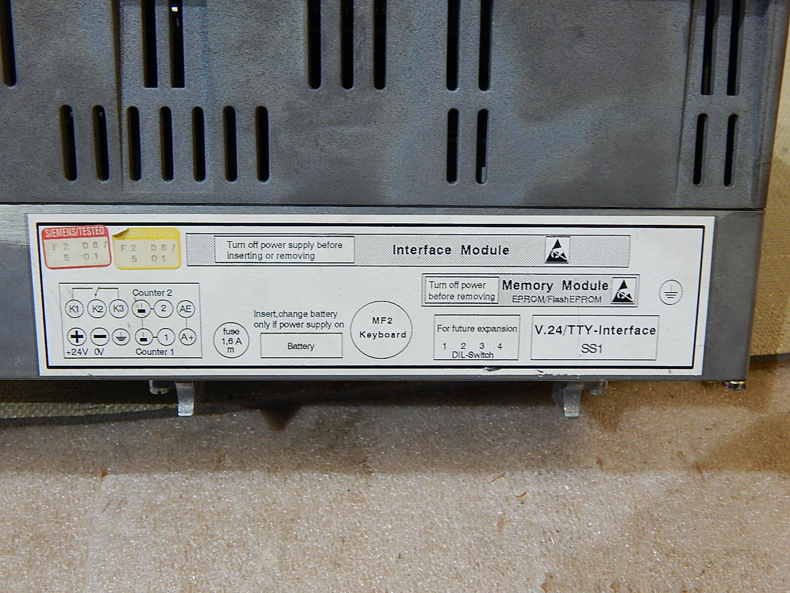 Siemens Operator Panel OP20/240-8, 6AV3520-1EL00 inkl. Interface Memory Module 
