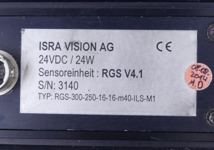 ISRA Vision  Sensoreinheit RGS V4.1 RGS-300-250-16-16-m40-ILS-M1