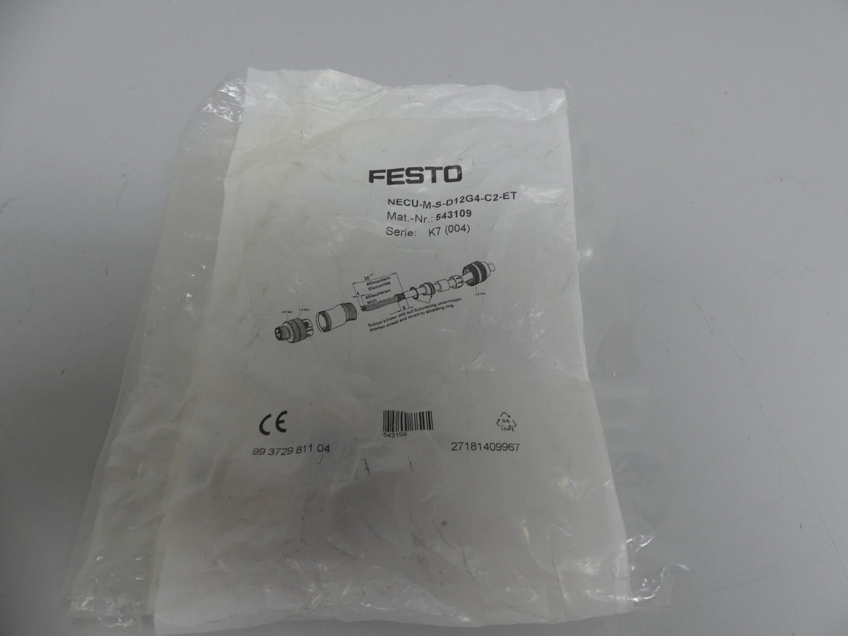 4x Festo NECU-M-S-D12G4-C2-ET Stecker 543109