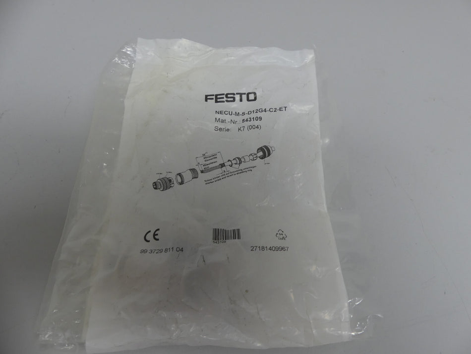4x Festo NECU-M-S-D12G4-C2-ET Stecker 543109