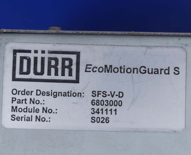 Dürr EcoMotionsGuard S SFS-V-D SFS V D SFSVD 6803000 used