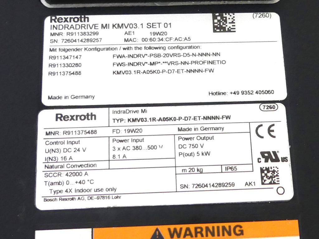 Rexroth KMV03.1R-A05K0-P-D7-ET-NNNN-FW