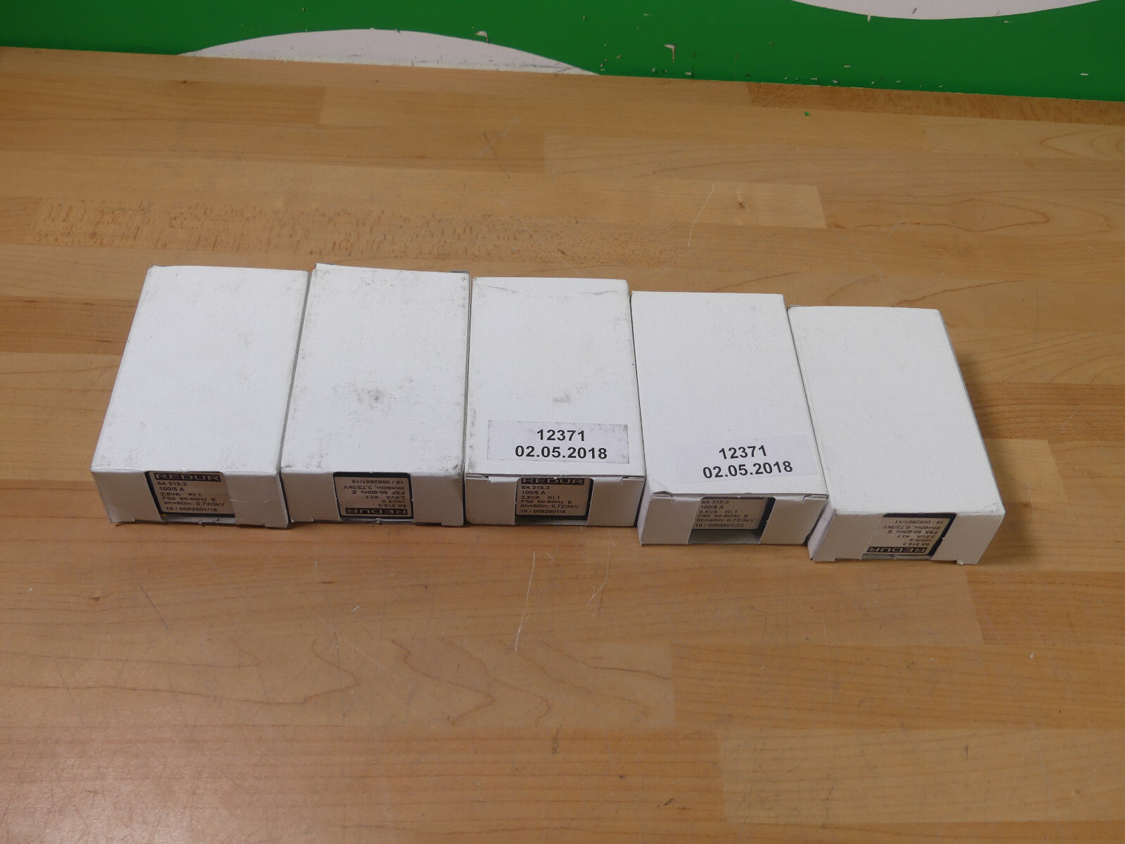 5 x Redur 6A315.3 Aufsteckstromwandler 150/5A 5VA Kl.1