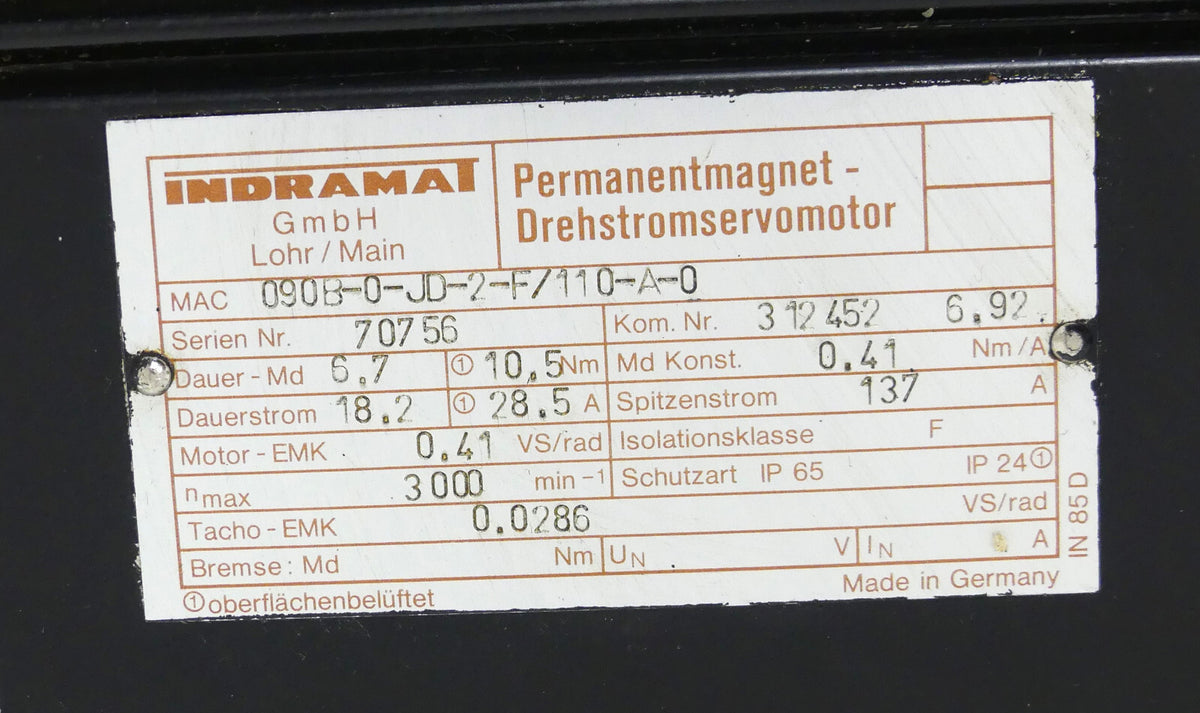 INDRAMAT MAC090B-0-JD-2-F/110-A-0