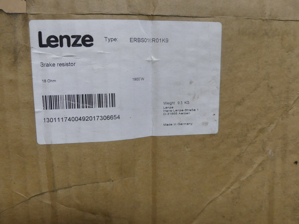 Lenze Brake Resistor ERBS018R01K9 / 1900W