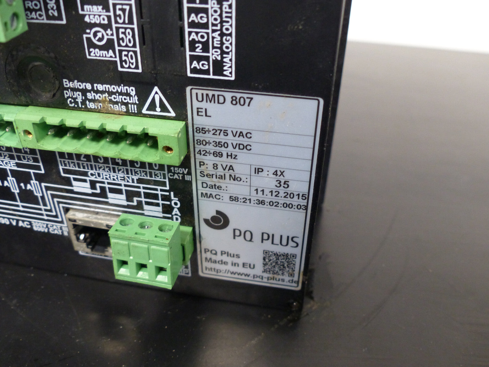 PQ PLUS  UMD 807 EL  Universal Measurement Device used s.Bilder