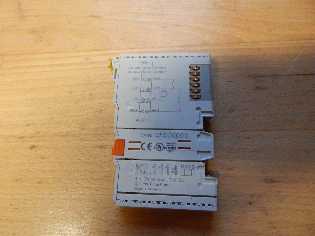 Beckhoff KL1114 I/O Modul 4 Eingänge 24V DC/ 0,2ms,  