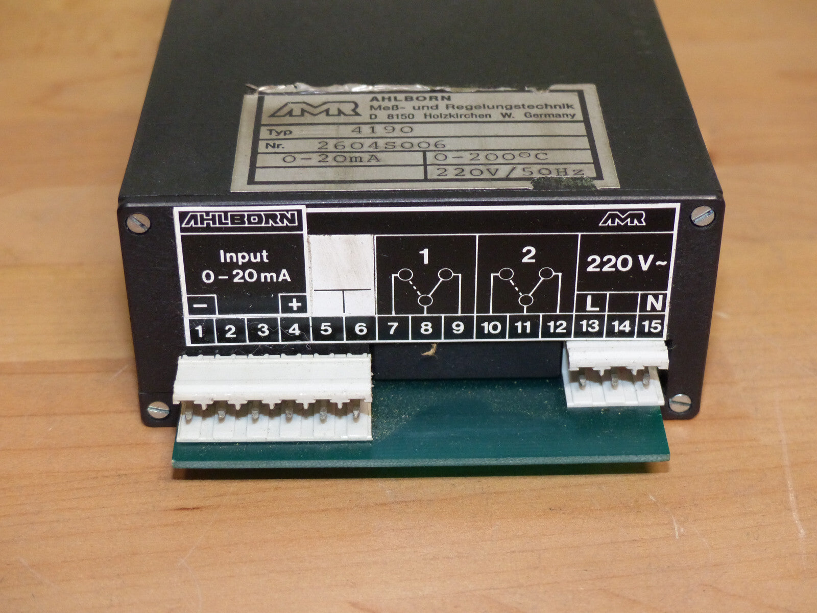 ahlbron mes-und regrlungstechnik  amr  4190