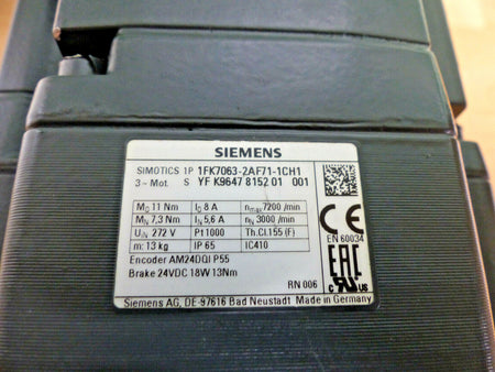 Siemens 1FK7063-2AF71-1CH1 // 1fk7063-2af71-1ch1 used s.Bilder