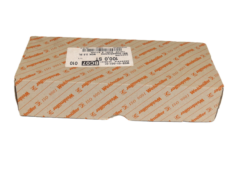 Weidmüller  100 Stück 1021580000 WDK 2.5 BL