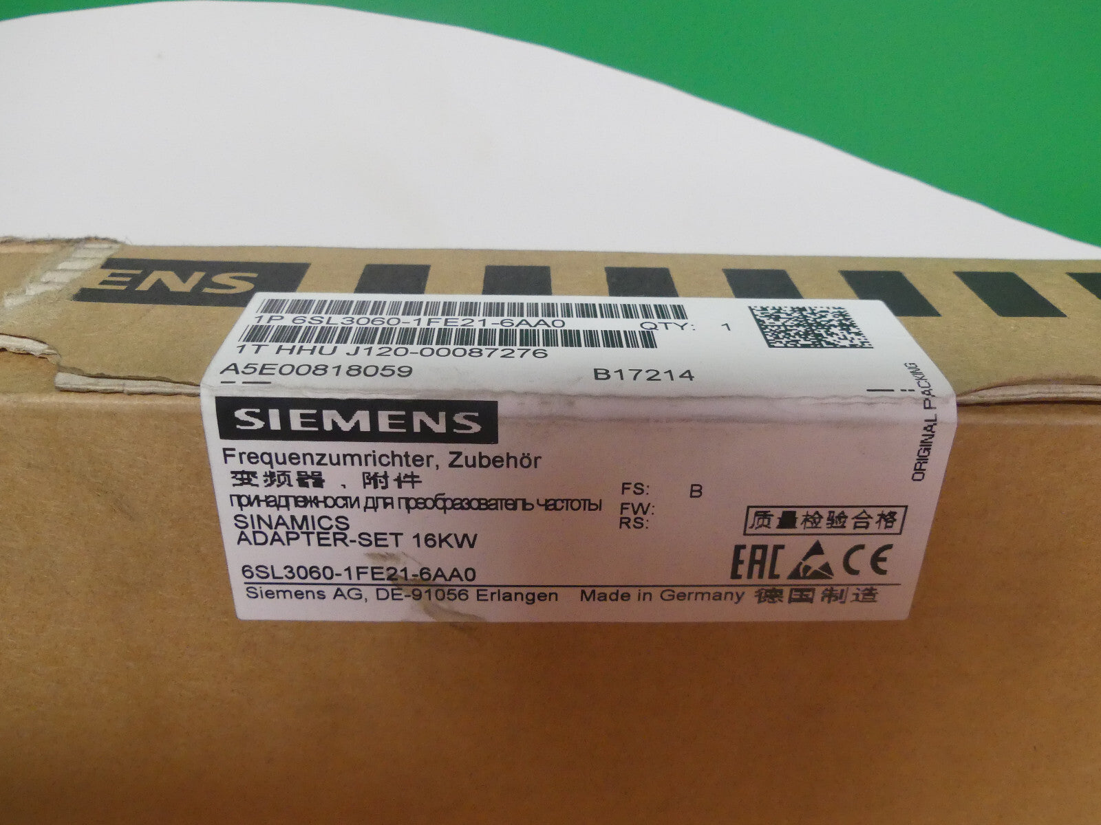 Siemens 6SL3060-1FE21-6AA0