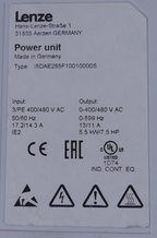 lenze i550 Power Unit 15DAE255F10010000S