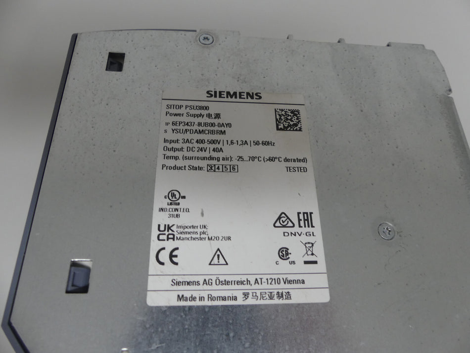 Siemens SITOP PSU3800 6EP3437-8UB00-0AY0
